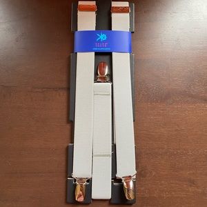 Gray youth suspenders. New